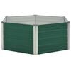 vidaXL Raised Garden Bed 129x129x45 cm Galvanised Steel Green