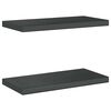 vidaXL Wall Shelves 2 pcs 50x23.5 cm Black Stainless Steel