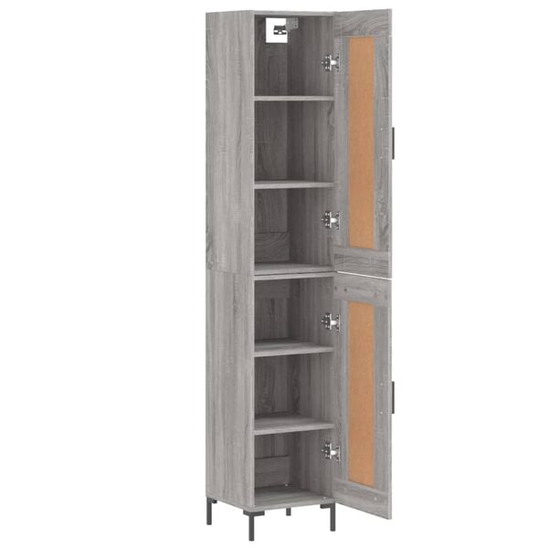 vidaXL Highboard Grey Sonoma 34.5x34x180 cm Engineered Wood