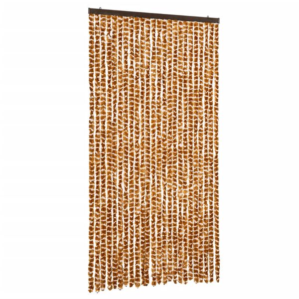 vidaXL Insect Curtain Ochre and White 100x220 cm Chenille