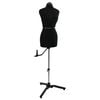 vidaXL Adjustable Dress Form Female Height Adjustable Black S Velvet