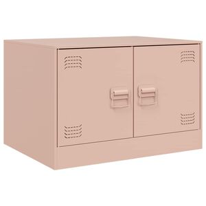 vidaXL Coffee Table Pink 67x50x44 cm Steel