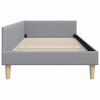 vidaXL Corner Bed Frame with Headboard Light Grey 80 x 200 cm Fabric