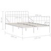 vidaXL Bed Frame without Mattress with Slatted Base White Metal 120x200 cm