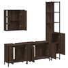 vidaXL 4 Piece Bathroom Cabinet Set Brown Oak Engineered Wood