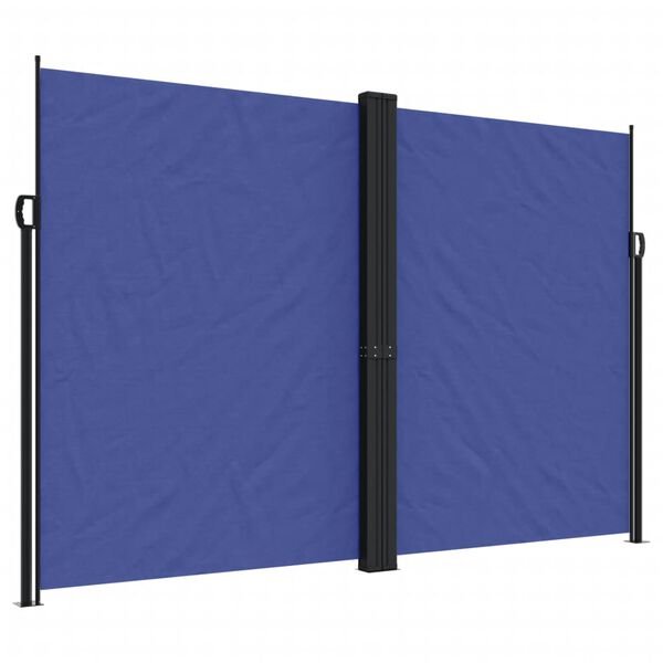 vidaXL Retractable Side Awning Blue 220x600 cm
