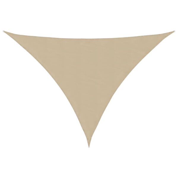 vidaXL Sunshade Sail Oxford Fabric Triangular 3.5x3.5x4.9 m Beige