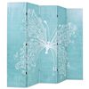 vidaXL Folding Room Divider 200x170 cm Butterfly Blue