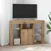vidaXL Corner LED TV Cabinet Artisan Oak 100x40x68cm Engineered Wood