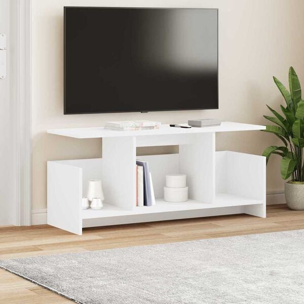 vidaXL TV Stand White 102 x 35 x 45 cm Engineered Wood