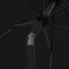 vidaXL Garden Parasol with LED Lights and Aluminium Pole 300 cm Black