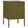 vidaXL Nightstands 2 pcs Olive Green 35x35x51 cm Steel