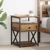 vidaXL Bedside Cabinet Old Wood 40 x 42 x 55 cm Engineered Wood