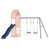 vidaXL Outdoor Playset | Brown, Blue | Solid Douglas Fir wood, Polypropylene