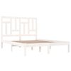 vidaXL Bed Frame without Mattress White 135x190 cm Double Solid Wood Pine