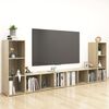 vidaXL TV Cabinets 4 pcs Sonoma Oak 107x35x37 cm Engineered Wood