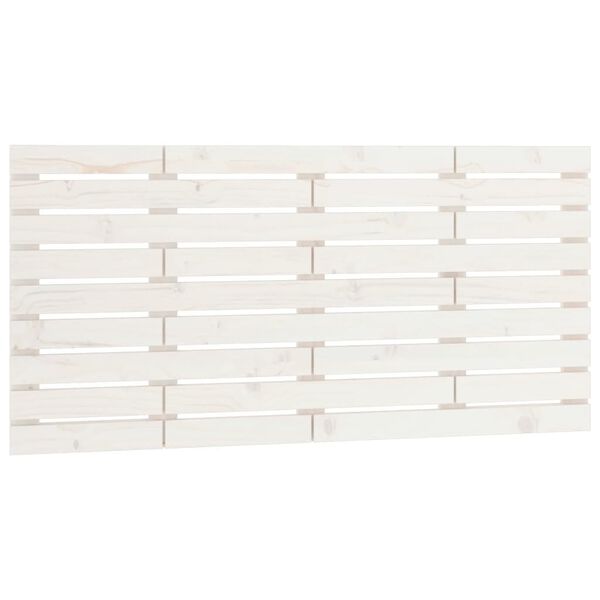 vidaXL Wall Headboard White 146x3x63 cm Solid Wood Pine