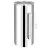 vidaXL Wall Ashtray Dustbin Stainless Steel 26 L