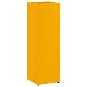 vidaXL Umbrella Stand Mustard 15.5 x 15.5 x 49 cm Metal