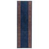 vidaXL Runner Rug FLORNES Woven Blue Diamonds 67 x 150 cm PP 7 mm