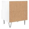 vidaXL Bedside Cabinets 2 pcs High Gloss White 40x35x47.5 cm Engineered Wood