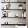 vidaXL Wall Shelf Dark Brown 80x10x2 cm Treated Solid Wood Oak