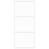 vidaXL Sliding Door White 90x205 cm Tempered Glass and Aluminium