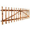 vidaXL Double Fence Gate Impregnated Hazel Wood 300x90 cm