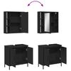 vidaXL 2 Piece Bathroom Furniture Set Black Engineered Wood