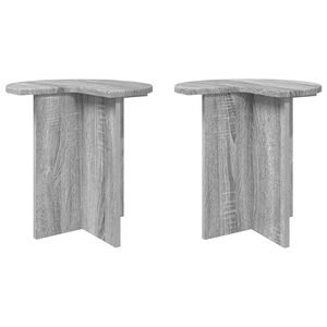 vidaXL Side Table 2 pcs Grey Sonoma &Oslash; 39 x 38 cm Engineered Wood
