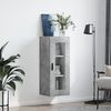 vidaXL Wall Mounted Cabinet Concrete Grey 34.5x34x90 cm