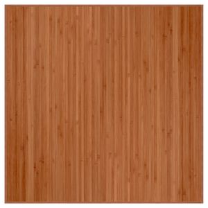 vidaXL Rug Square Brown100x100 cm Bamboo