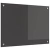 vidaXL Kitchen Backsplash Dark Grey 70 x 50 cm Tempered Glass