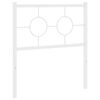 vidaXL Metal Replace Headboard White 80 cm