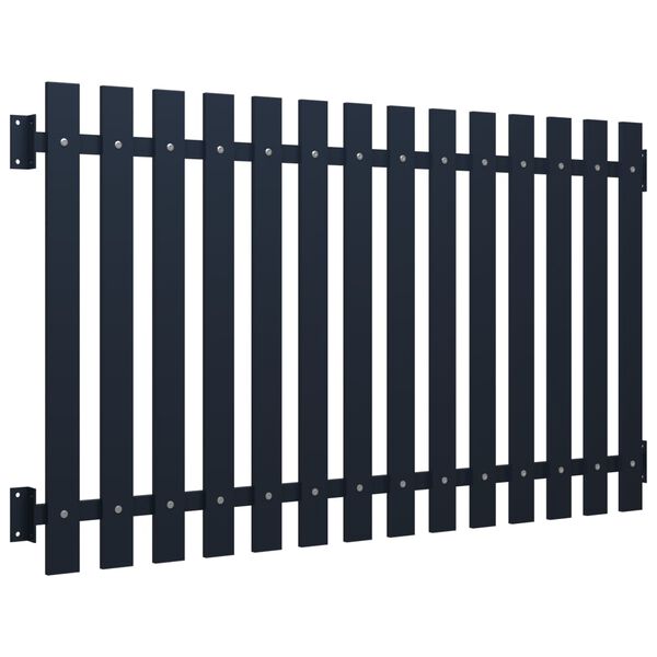 vidaXL Fence Panel Anthracite 178x75 cm Powder-coated Steel