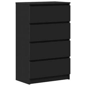 vidaXL Sideboard Black 60x35x98.5 cm Engineered Wood