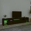 vidaXL TV Cabinet with LED Lights Black 215x36.5x40 cm