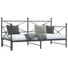 vidaXL Daybed with Trundle without Mattress Black 107x203 cm Steel