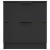 vidaXL Bedside Cabinets 2 pcs Black Engineered Wood