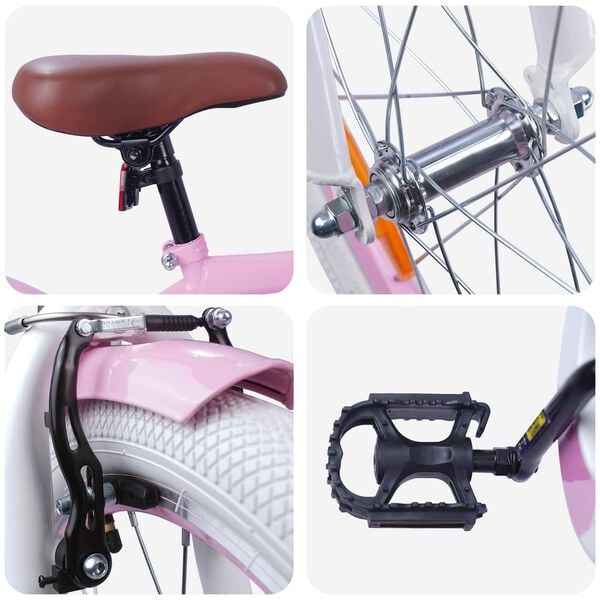 vidaXL Kids Bike 20'' for 6-11 Years Old Light Pink