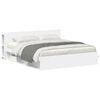 vidaXL Bed Frame with Storage White 180 x 200 cm Engineered Wood