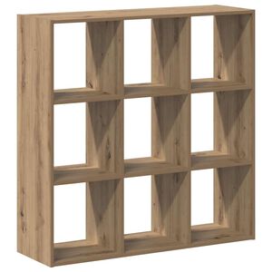 vidaXL Bookcase Artisian Oak 102x32x102 cm Engineered Wood