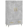 vidaXL Highboard Concrete Grey 69,5x31x115 cm Engineered Wood