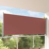 vidaXL Patio Retractable Side Awning 140 x 300 cm Brown