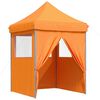 vidaXL Foldable Party Tent Pop-Up with 4 Sidewalls Orange