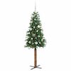 vidaXL Slim Christmas Tree Green 150 cm PVC and Solid Pine wood