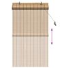 vidaXL Roller Blind with Curtains Manual Nature 80 x 220 cm Bamboo