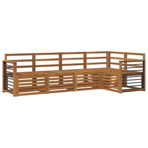 vidaXL Sofa Sets 5 pcs Natural Solid Acacia Wood
