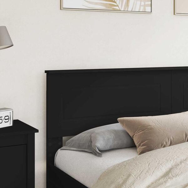 vidaXL Headboard Black Oak 200 cm Engineered wood