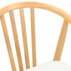 vidaXL Dining Chair 2 pcs Natural and White Solid Rubberwood